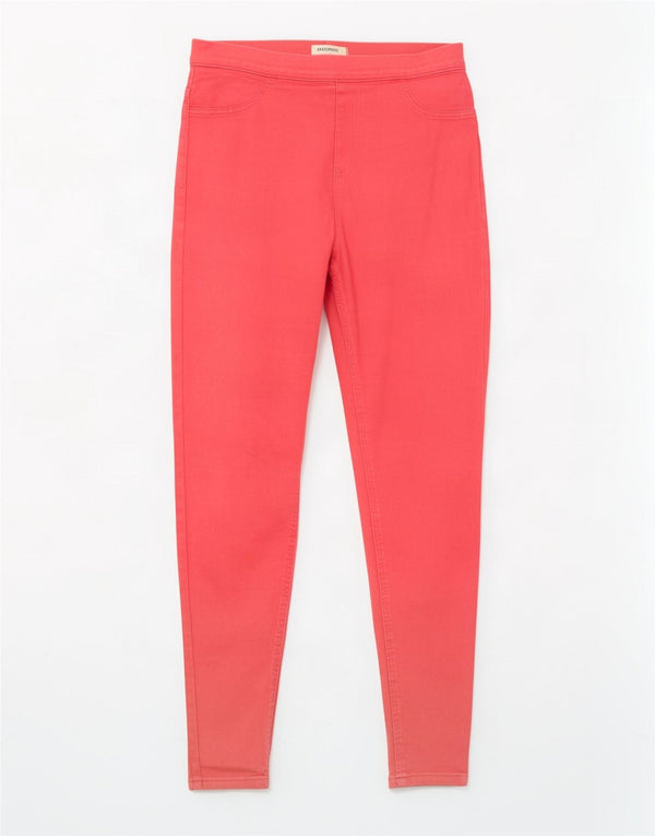 Calça jeans feminina Marks & Spencer UK 14 grande W32 L28 algodão vermelho