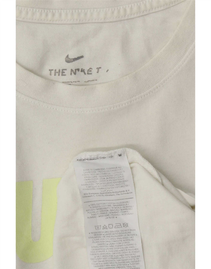 Camiseta gráfica masculina Nike grande algodão branco
