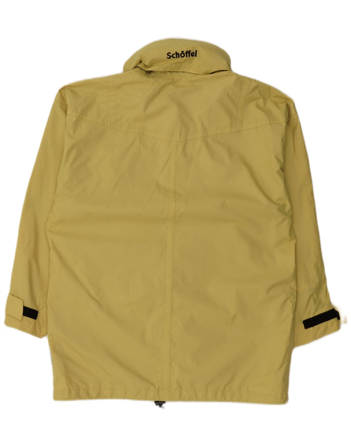 Jaqueta de chuva masculina com capuz e ajuste solto Schoffel poliéster amarelo pequeno Reino Unido 36