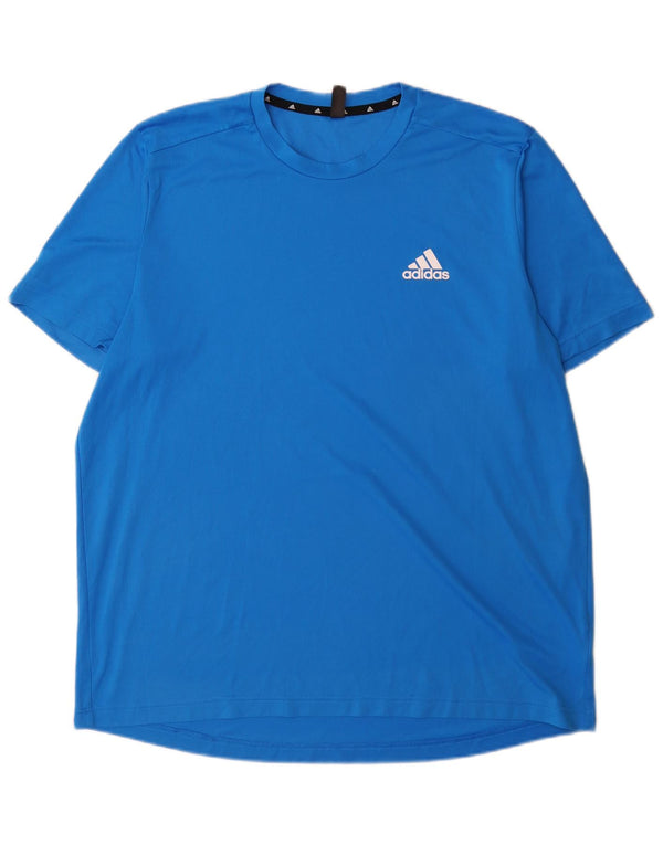 Adidas Mens Aeroready Camiseta Top XL Azul Poliéster