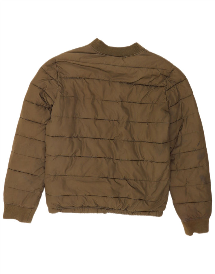 Jaqueta acolchoada masculina Hollister UK 38 poliéster cáqui médio