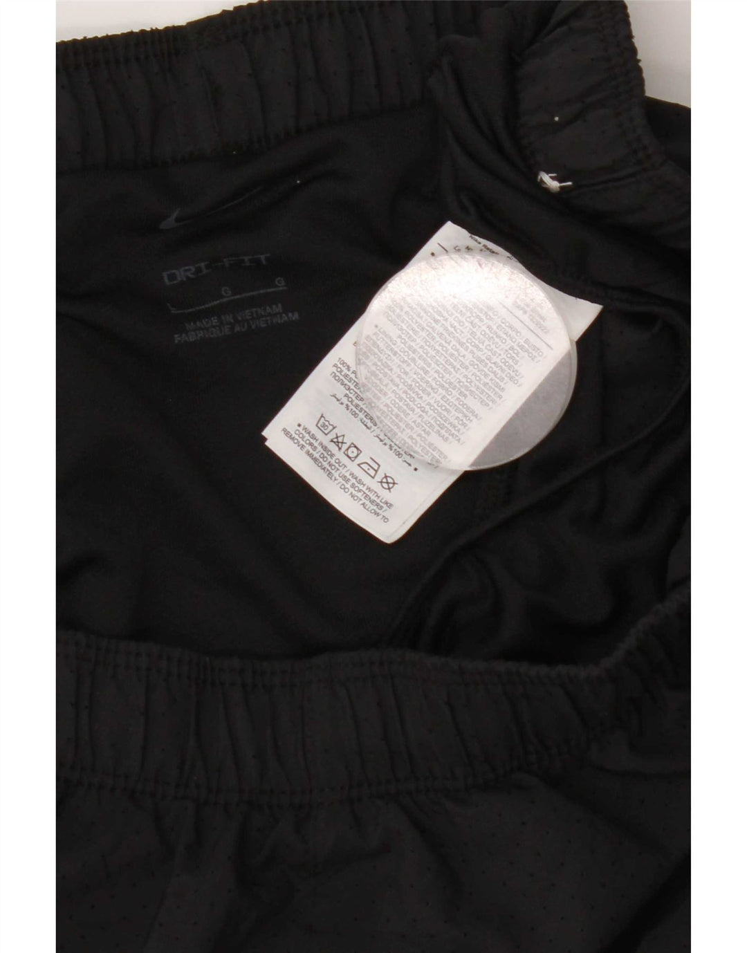 Shorts esportivos femininos Nike Dri Fit UK 16 grande poliéster preto