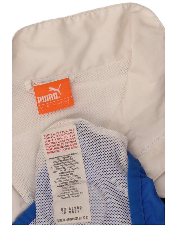 Puma Mens Tracksuit Top Jacket Grande Azul Colorblock Poliéster