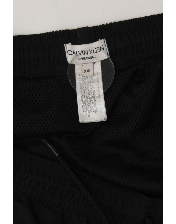 Calvin Klein Shorts de natação masculino gráfico 2XL poliéster preto