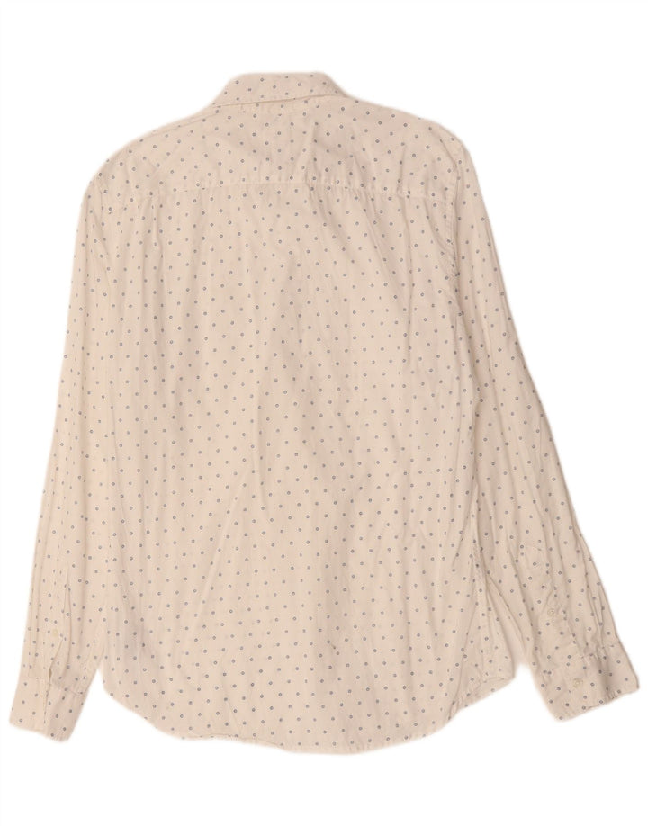 Camisa masculina GAP algodão manchado branco médio