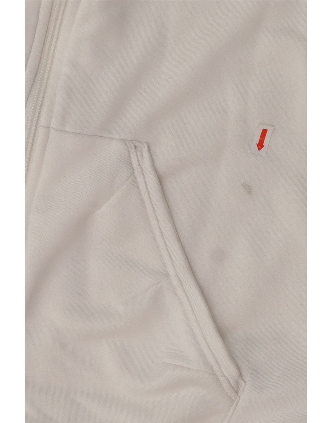 ADIDAS Womens Zip Hoodie Sweater UK 16 Grande Branco Colourblock Poliéster