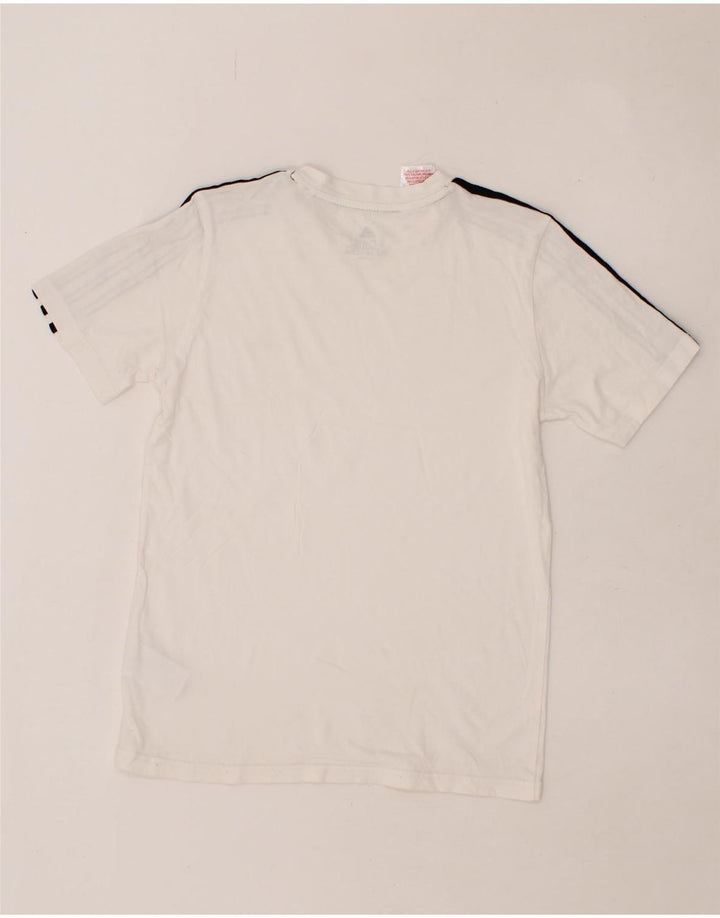 ADIDAS Girls T-Shirt Top 11-12 Years White Cotton Vintage Adidas and Second-Hand Adidas from Messina Hembry 