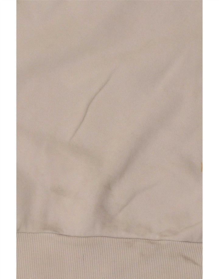 Puma Mens Graphic Moletom Jumper Grande Algodão Branco