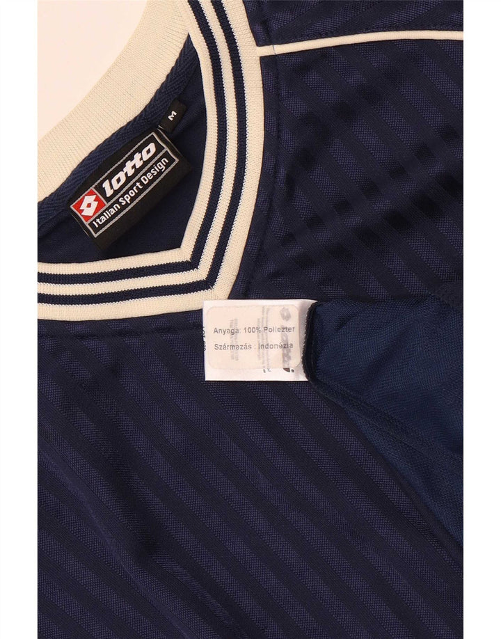Camiseta masculina Lotto Top Médio Azul Marinho Colorblock Poliéster