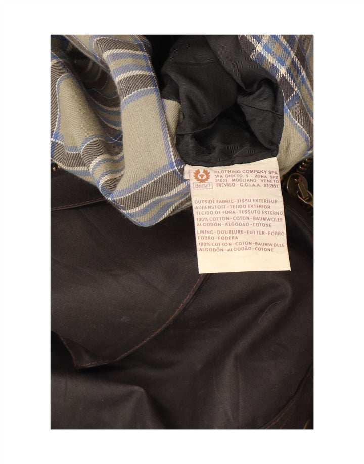 Jaqueta masculina Belstaff de algodão encerado Reino Unido 40 grande algodão marrom