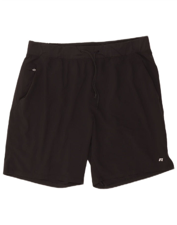 RUSSELL ATLÉTICO Masculino Dri-Power Sport Shorts Grande Poliéster Preto