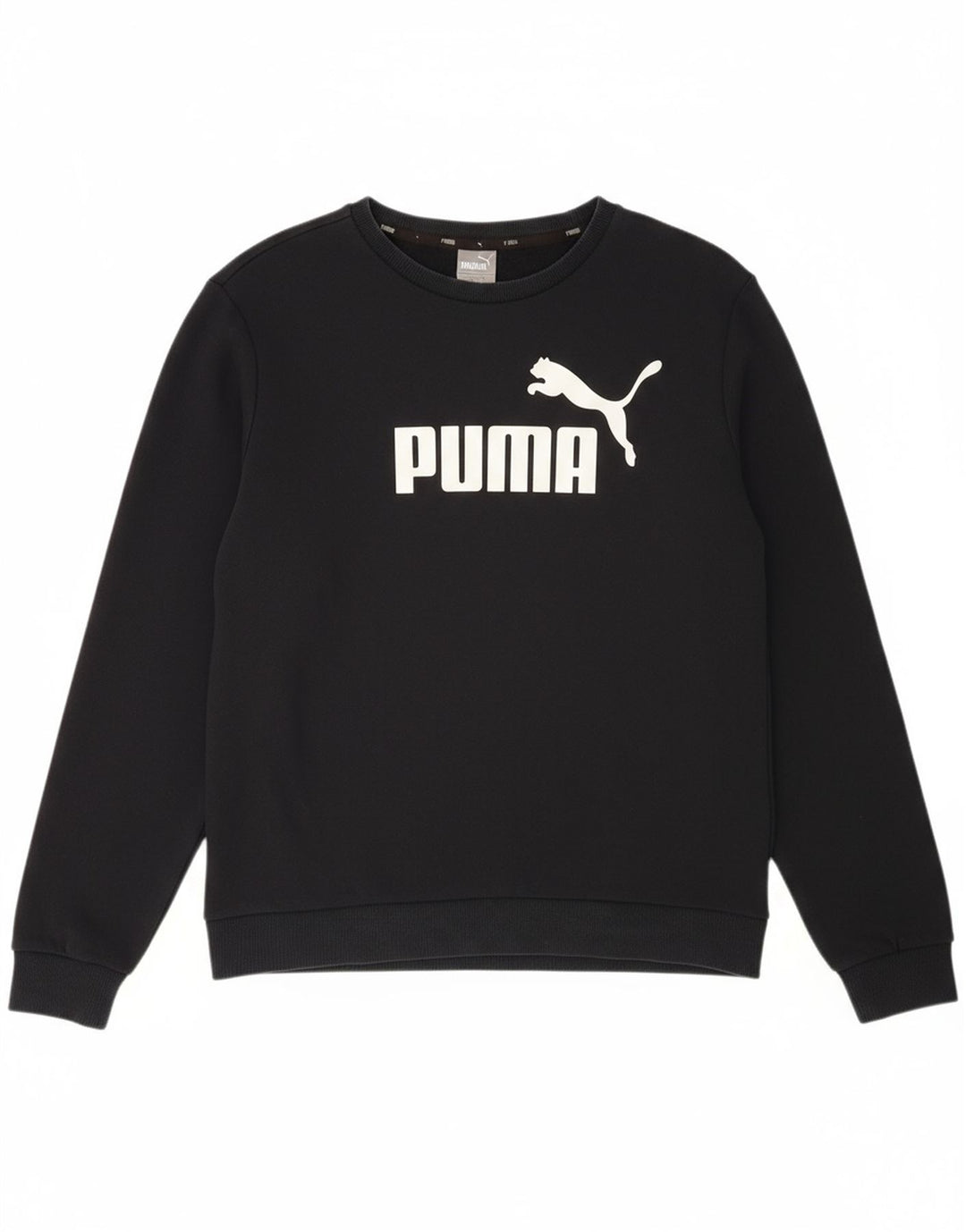 PUMA moletom gráfico masculino jumper grande algodão preto