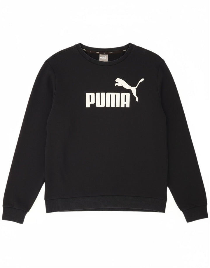 PUMA moletom gráfico masculino jumper grande algodão preto