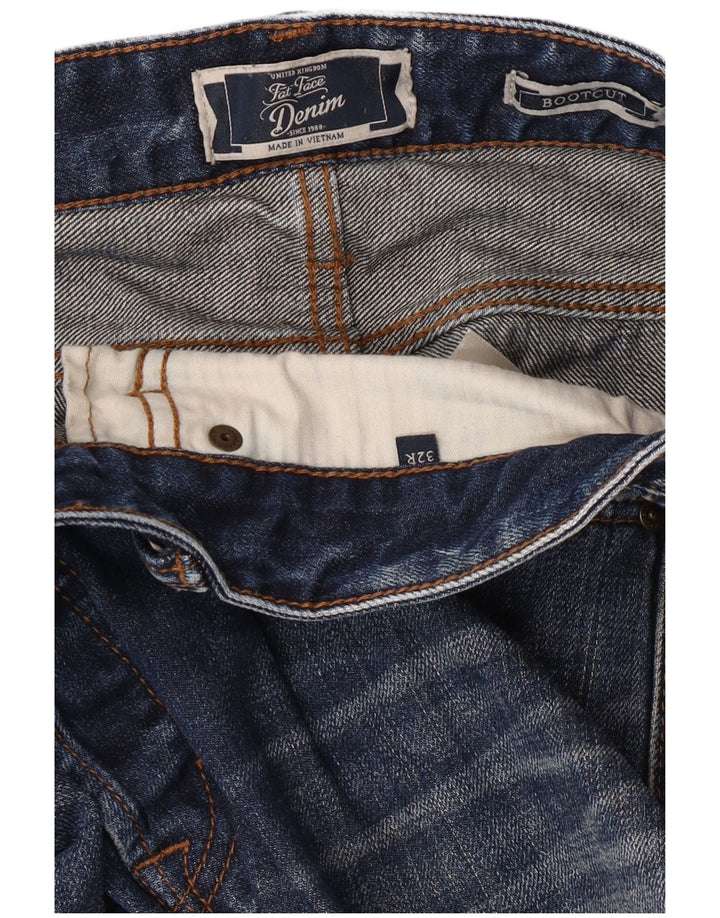 Fat Face Masculino Regular Fit Bootcut Jeans W32 L30 Algodão Azul