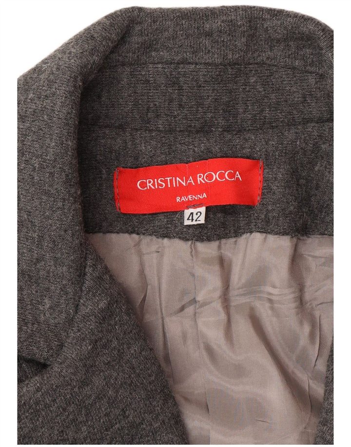 Sobretudo feminino CRISTINA ROCCA IT 42 lã cinza médio