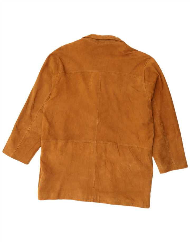 Jaqueta feminina vintage de camurça grande IT 46 couro bege grande