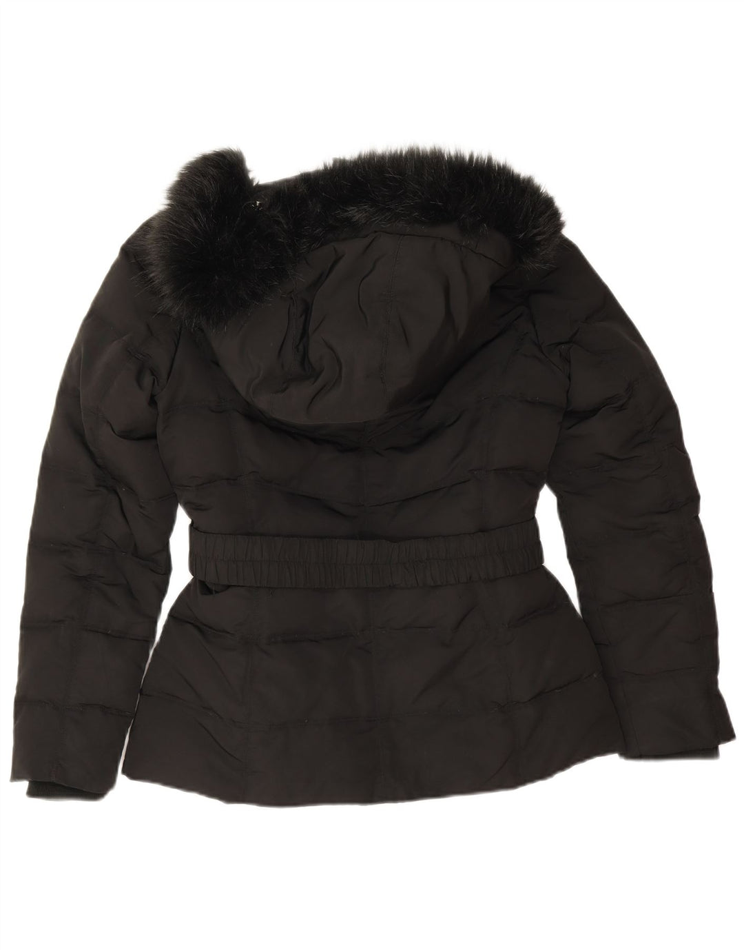Jaqueta feminina acolchoada com capuz e capuz Esprit UK 10 poliéster preto pequeno