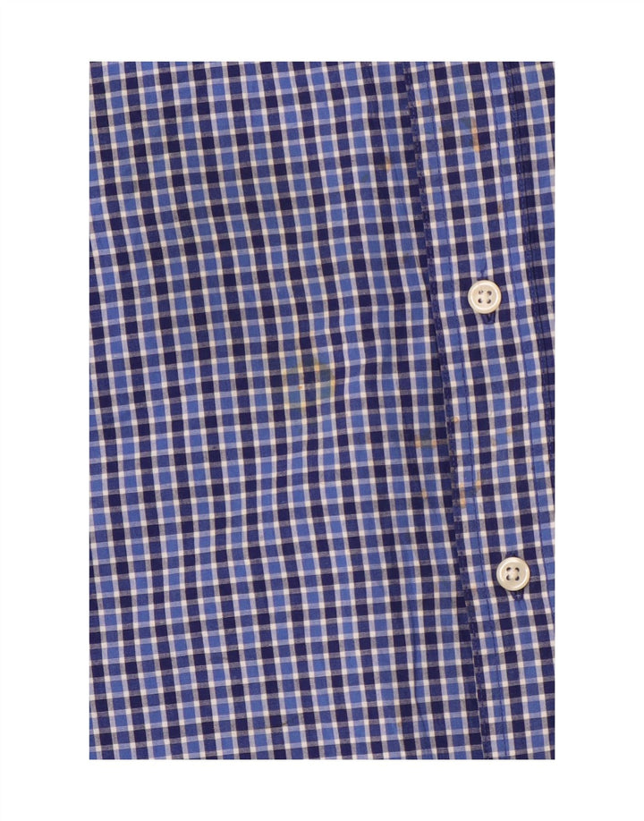 Camisa masculina Chaps Easy Care 2XL algodão guingão azul