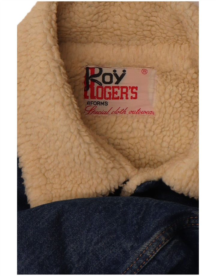 Jaqueta jeans masculina Roy Rogers Sherpa Reino Unido 40 grande azul