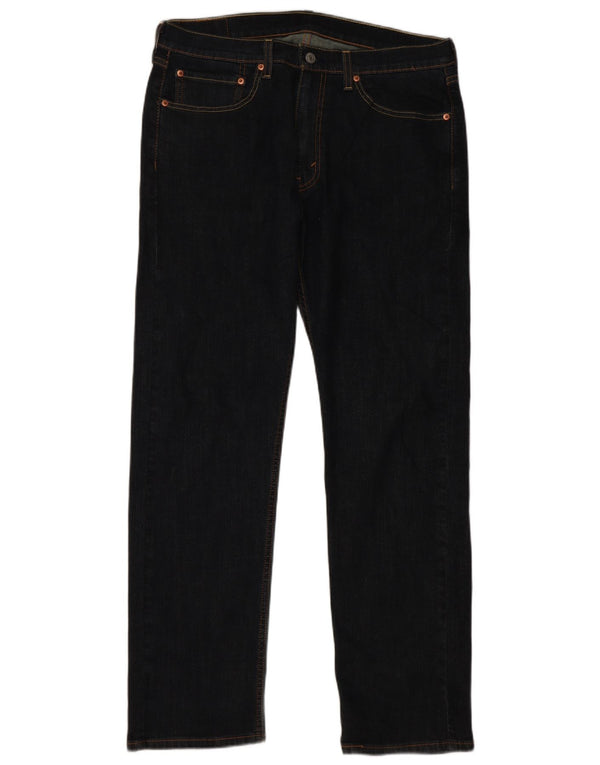 Levi's Masculino 505 Straight Jeans W34 L32 Azul Marinho Algodão
