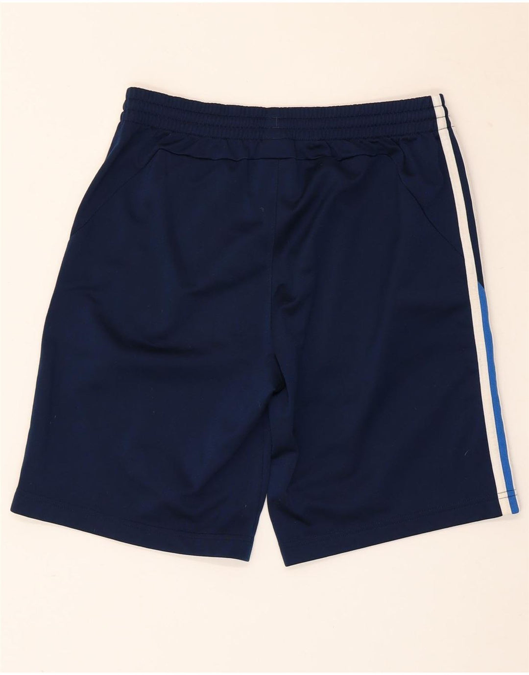 Shorts esportivos Adidas meninos 15-16 anos azul marinho colorblock poliéster