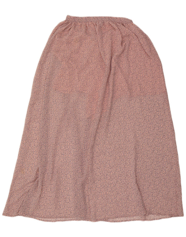 Saia maxi feminina French Connection UK 12 poliéster floral rosa médio W30