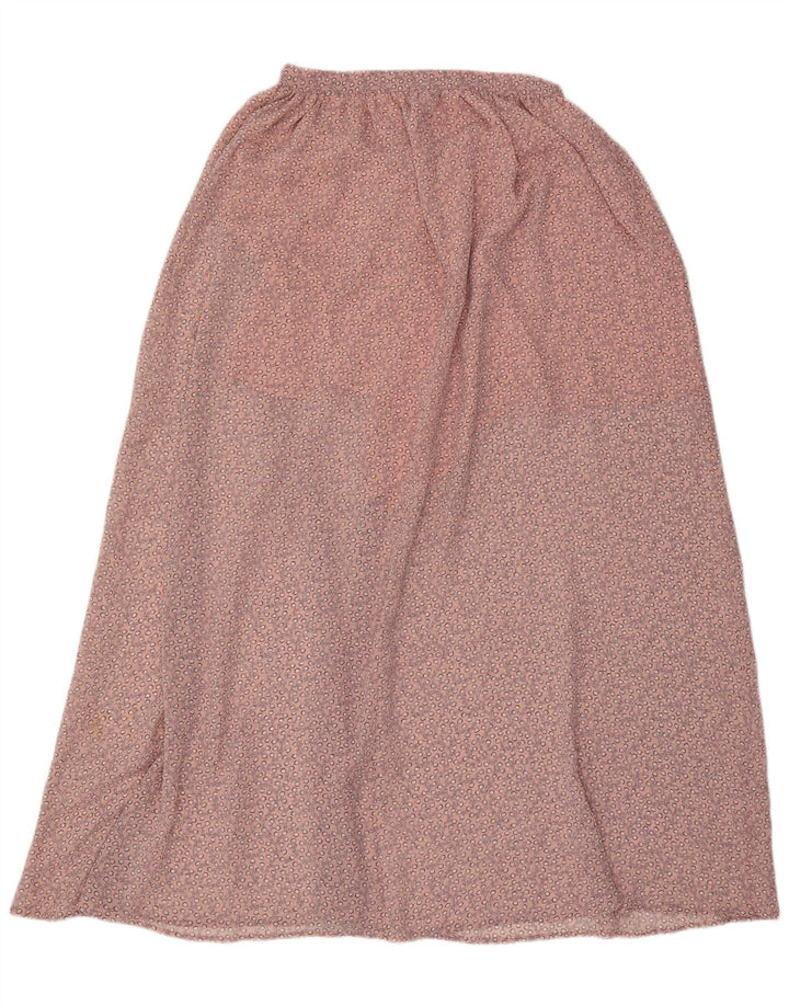 Saia maxi feminina French Connection UK 12 poliéster floral rosa médio W30