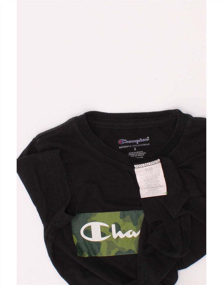 Camiseta Champion Boys Graphic 4-5 Anos Algodão Preto