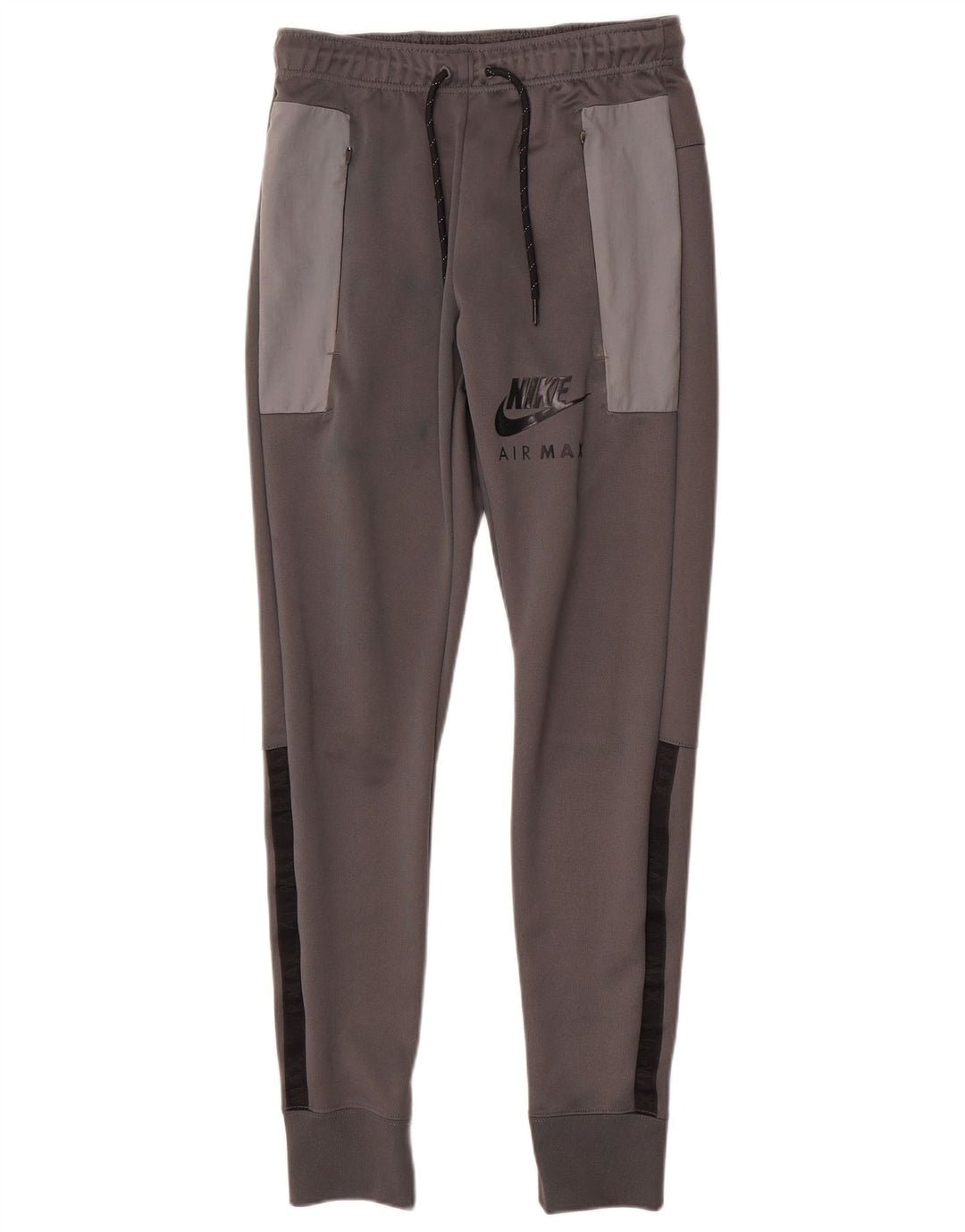 Calça de treino Nike masculina gráfica Joggers XS cinza colorblock poliéster