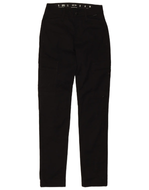 Calça cargo feminina reta G-Star W24 L32 algodão preto