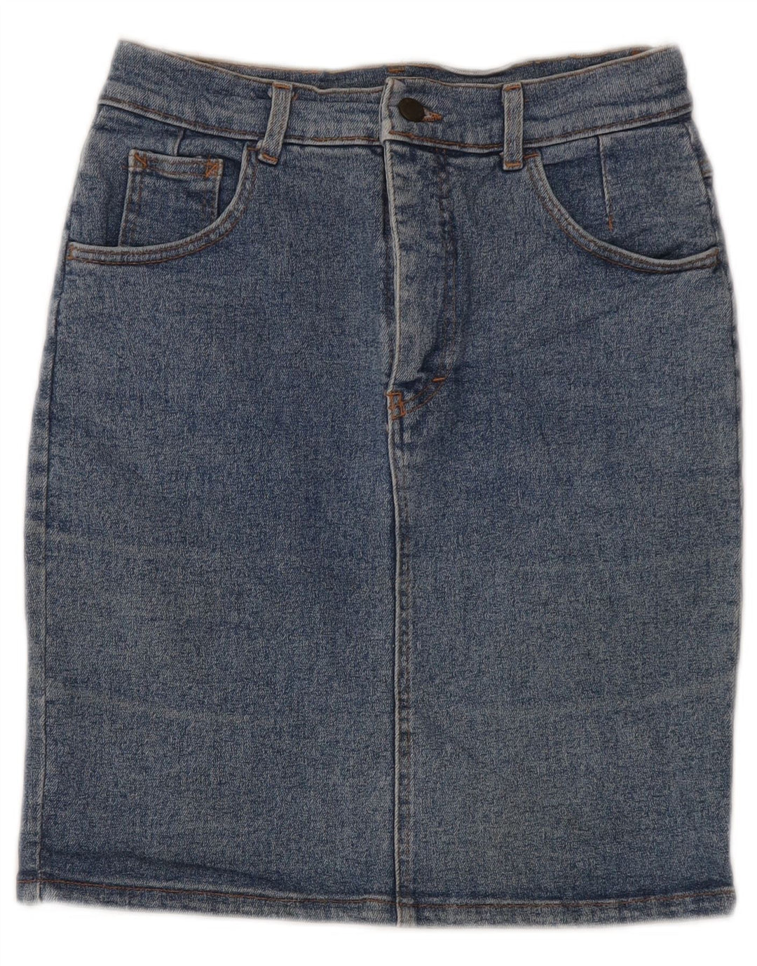 Saia jeans feminina de cintura alta MASH IT 46 grande W28 azul