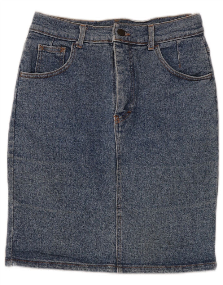 Saia jeans feminina de cintura alta MASH IT 46 grande W28 azul