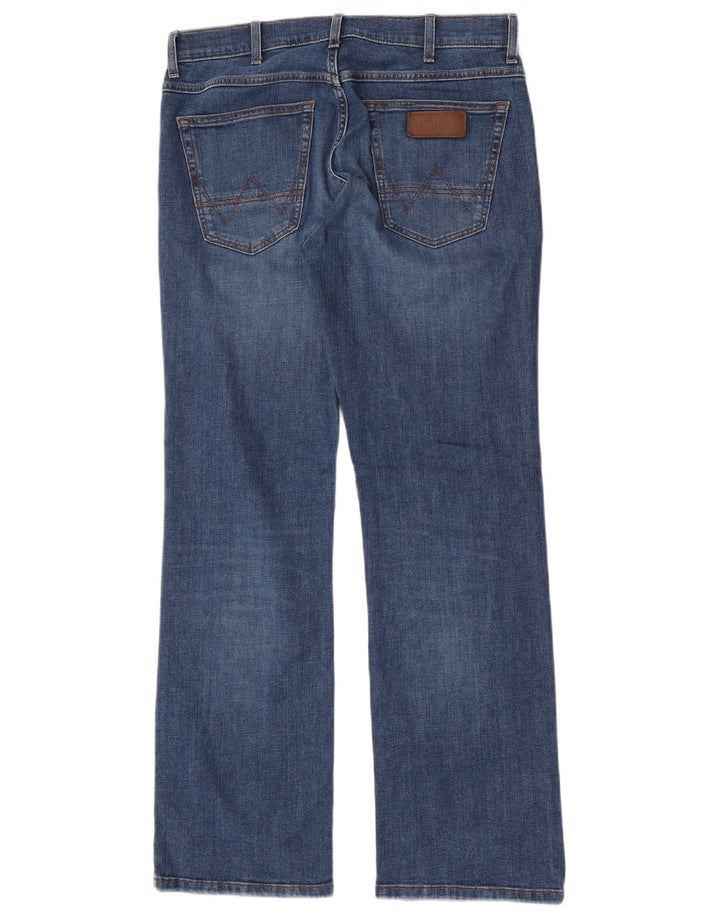 Wrangler Mens Bootcut Jeans W32 L32 Azul Algodão