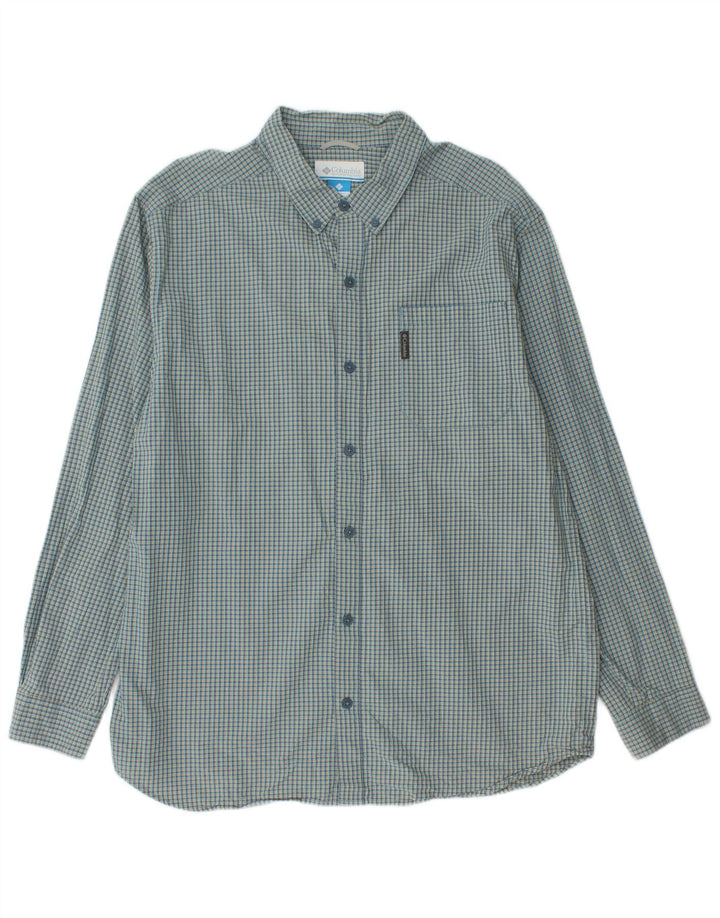 Camisa masculina Columbia XL verde xadrez algodão