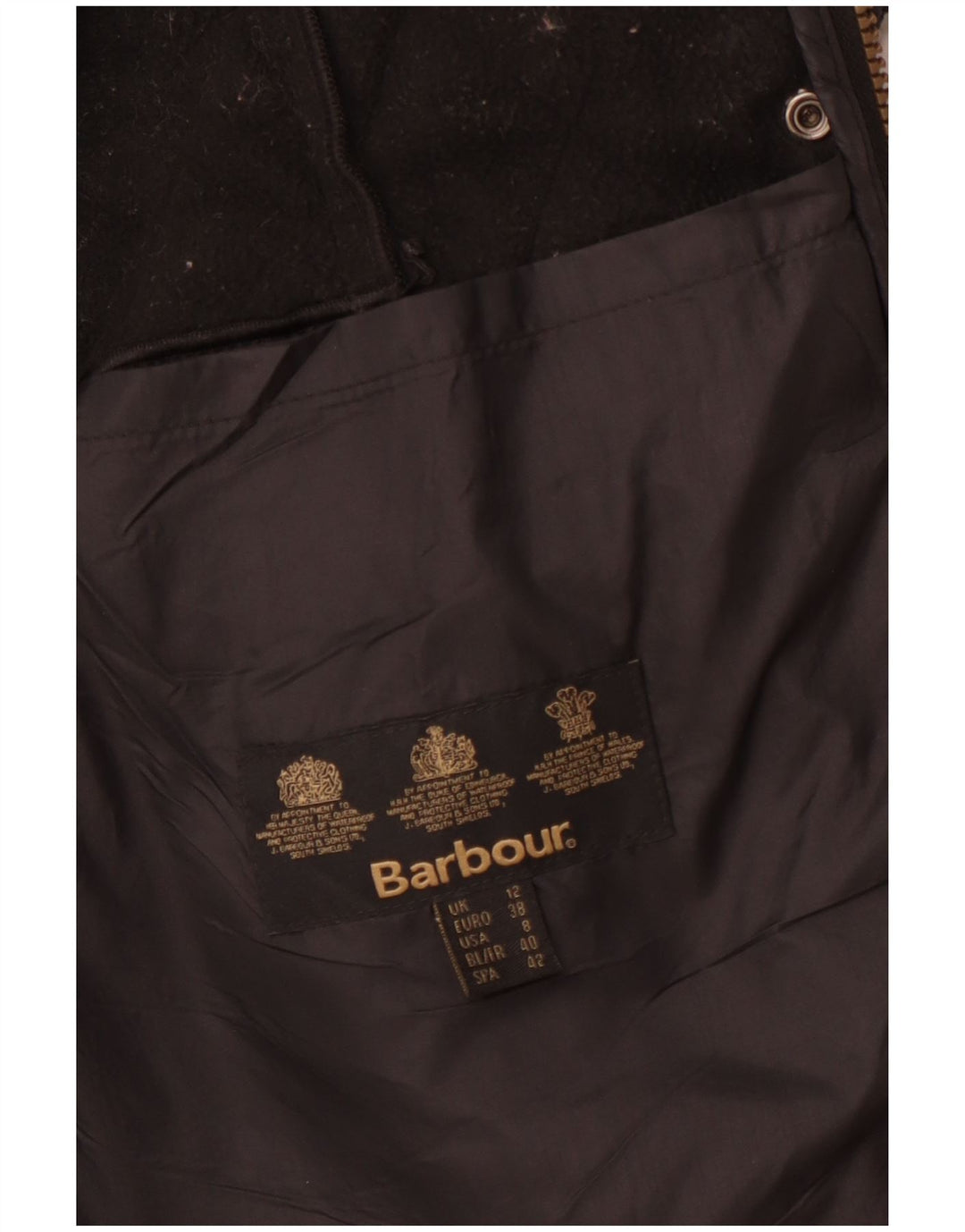Jaqueta acolchoada feminina BARBOUR UK 12 médio preto