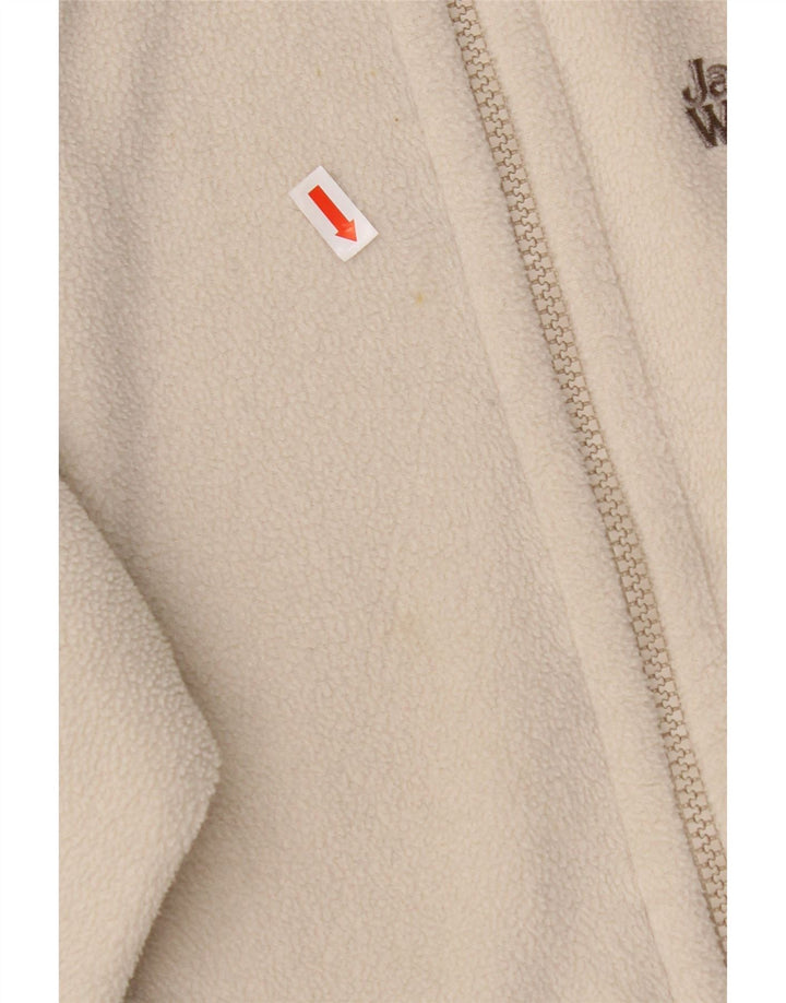 Jaqueta de lã feminina JACK WOLFSKIN Reino Unido 12/14 médio off white poliéster