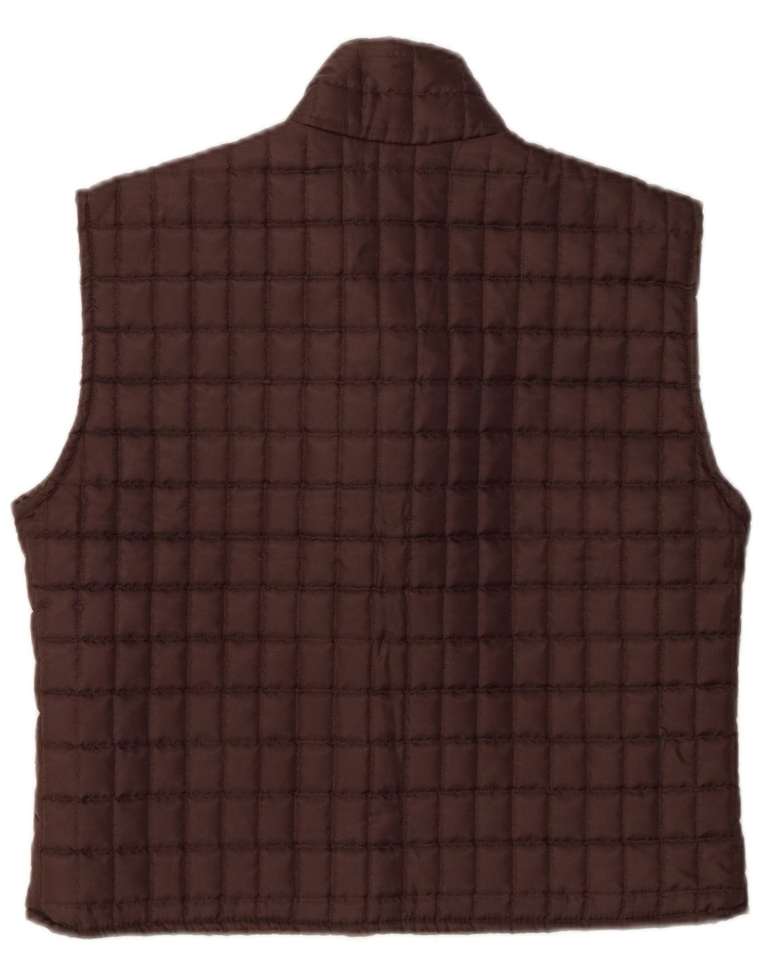 Colete acolchoado feminino vintage UK 14 poliéster marrom médio