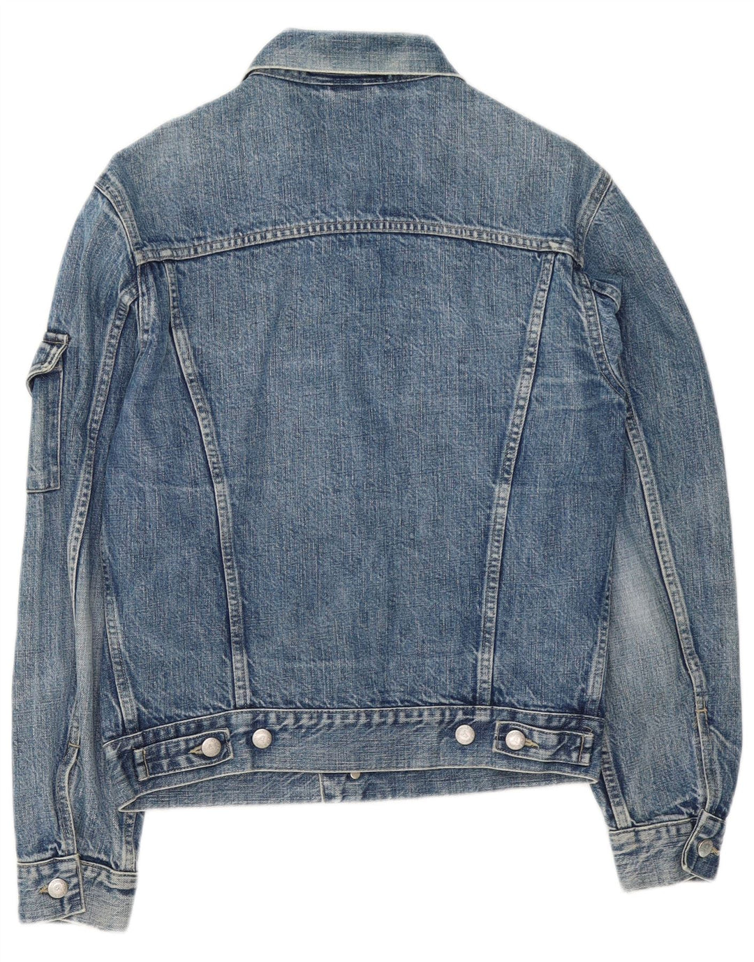 Jaqueta jeans feminina PICKWICK Reino Unido 14 algodão azul médio