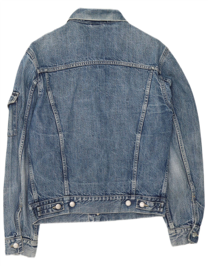 Jaqueta jeans feminina PICKWICK Reino Unido 14 algodão azul médio