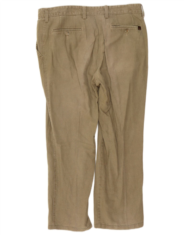 Calça chino reta masculina CAMEL ACTIVE W36 L27 algodão cáqui
