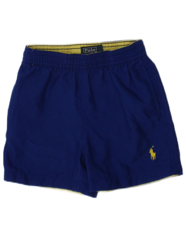 POLO RALPH LAUREN Shorts esportivos para meninos 12-18 meses azul poliéster