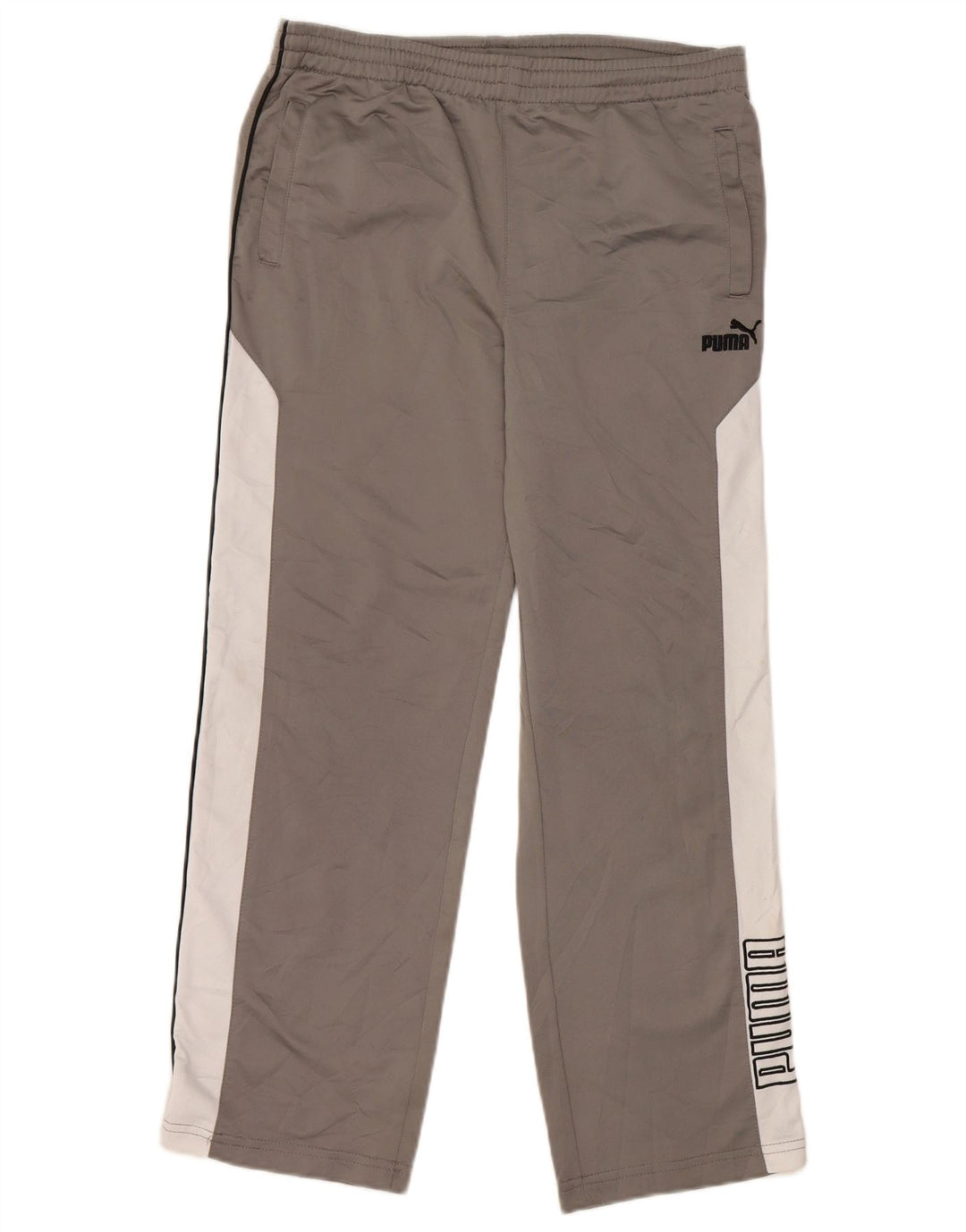 Calça de treino gráfico Puma Boys 9-10 anos cinza médio colorblock