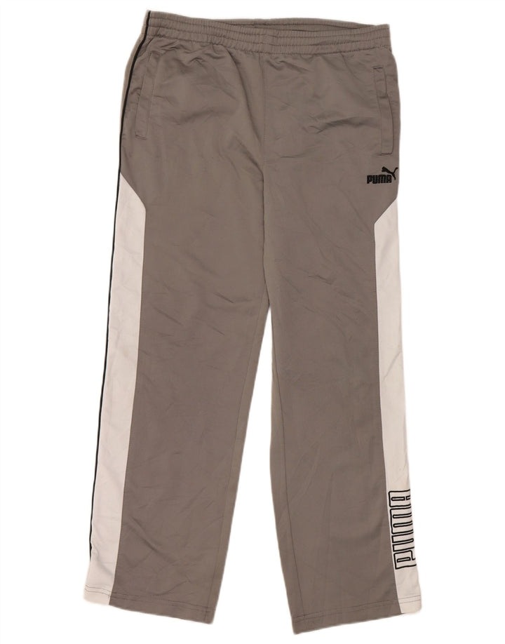 Calça de treino gráfico Puma Boys 9-10 anos cinza médio colorblock