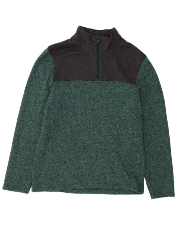 Moletom masculino Mountain Warehouse com zíper e gola XL verde colorblock
