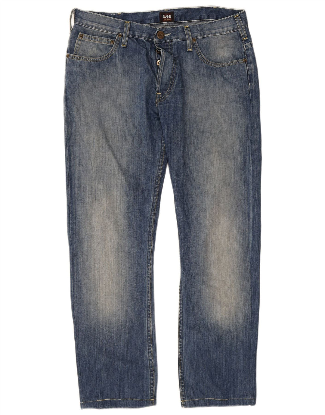 LEE Masculino Knox Straight Jeans W33 L34 Azul Algodão