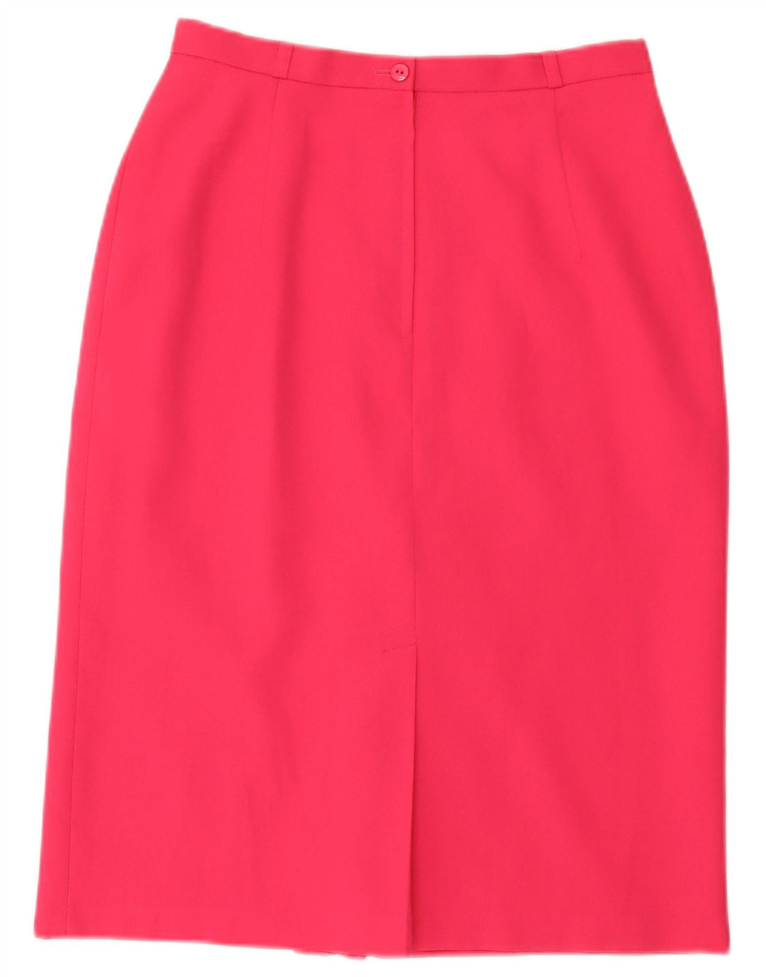 Saia lápis feminina vintage UK 14 médio W28 poliéster rosa
