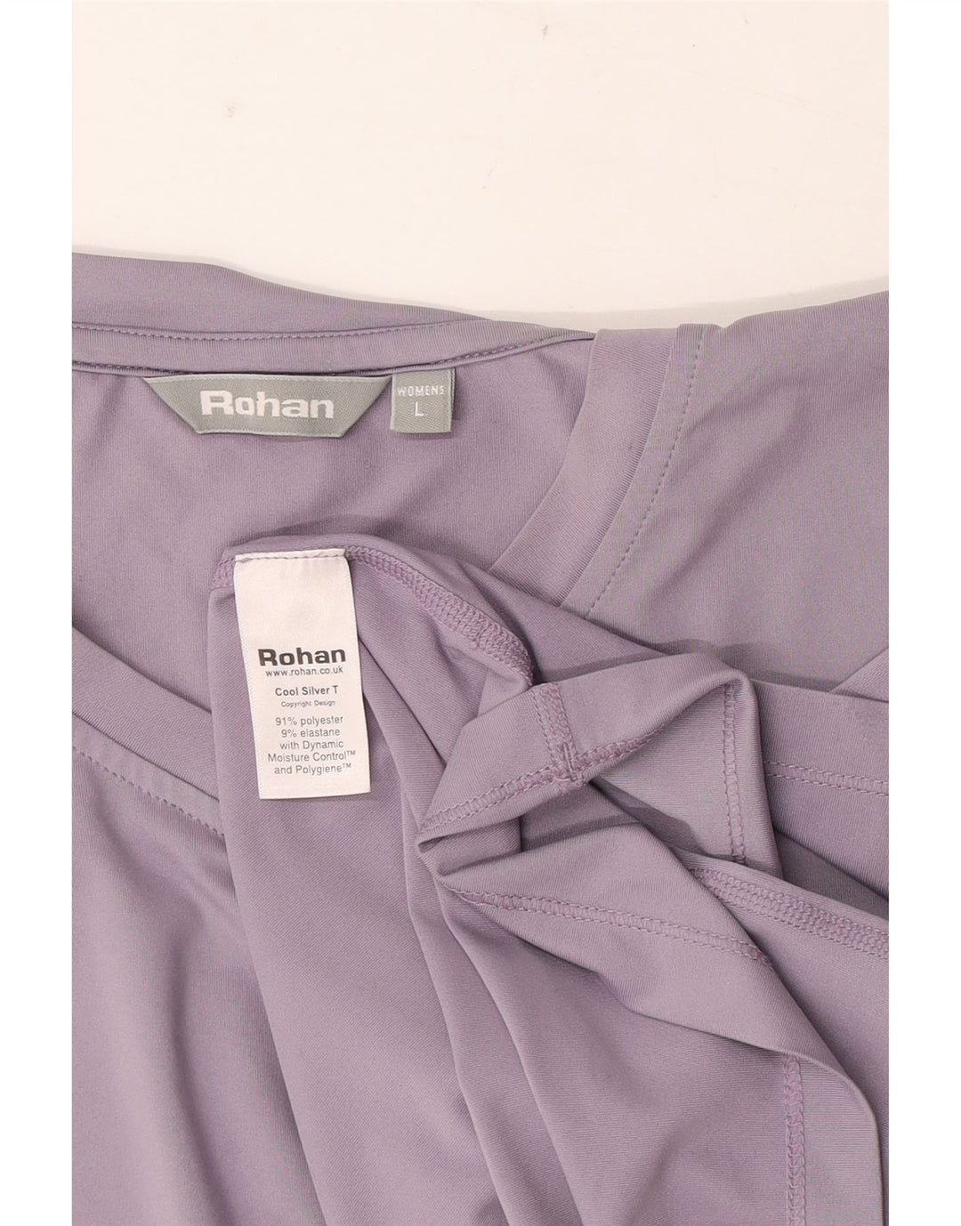 Camiseta feminina Rohan UK 16 grande poliéster roxo