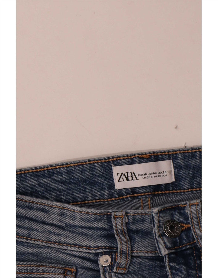 Calça jeans feminina Zara Bootcut EU 36 XS W26 L26 Azul