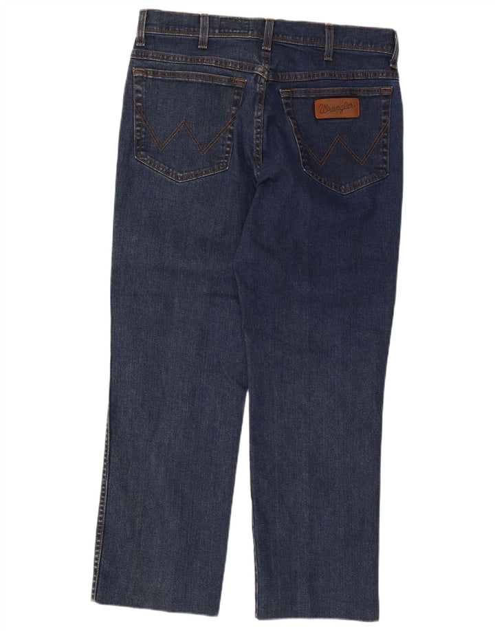 Wrangler Masculino Texas Straight Jeans W34 L26 Azul Marinho Algodão