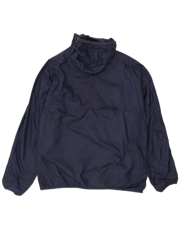 Jaqueta de chuva masculina com capuz K-Way UK 42 XL azul marinho poliamida